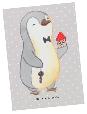 Produktbild von Mr. & Mrs. Panda Ansichtskarte Assistent für Innenarchitektur Herz - Grau Pastell - Geschenk, Ansichtskarten, Postkarte, Postkarten, Kunstkarten, Grußkarte