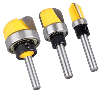 Produktbild von Hartmetall-Rundfräser-Set, 3-teilig, 1/4-Zoll-Schaft für Holzprojekte