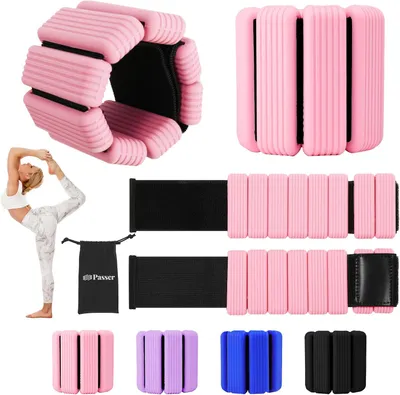 Zdjęcie produktu dla Obciążniki na Ręce i Nogi, Zestaw 2, 0,5 kg każdy, Regulowane Obciążniki do Fitness