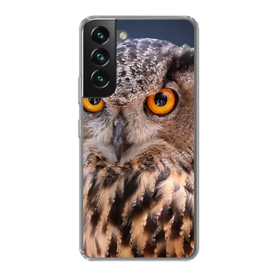 Produktbild von MuchoWow® Handyhülle Schutzhülle Hülle für Samsung Galaxy S22 Eine Nahaufnahme einer braunen Eule Silikon Softcase Handy Hülle - Mobiltelefonhülle
