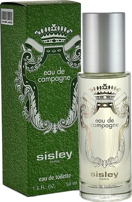 A bottle of Sisley Eau de Campagne Eau de Toilette and its packaging are displayed.
