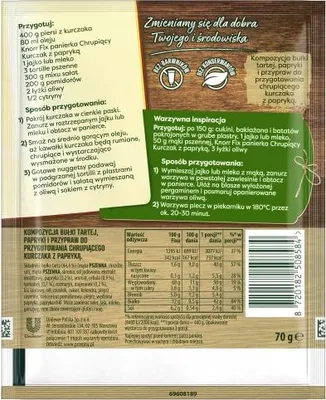 Zdjęcie produktu dla Fix Panierka Chrupiący Kurczak z Papryką 70g
