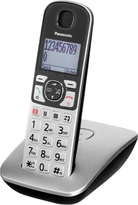 Immagine prodotto di Panasonic KX-TGE510 - Telefono cordless con identificativo del chiamante - DECT\GAP - Nero, argento