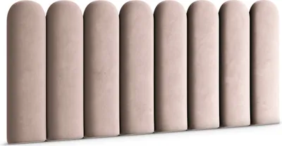 Produktbild von Polsterpaneel ovales WANDPOLSTER Wandkissen Bettkopfteil Wandpaneel Magic Velvet Puderrosa 20 cm x 60 cm