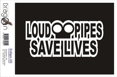 Produktbild von Aufkleber / Autoaufkleber - JDM / Die cut / Auto / OEM - loud pipes save lives - 210x100mm weiß - Heckscheibe / Heckscheibenaufkleber