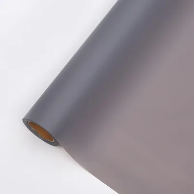 Produktbild von Matte Blumenfolie - „Matte 90er“ - Grau- Rolle 58 cm x 20 m