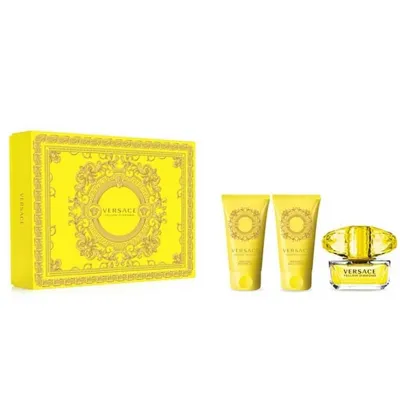 Image de Versace Yellow Diamond Eau de Toilette, 50 ml + Gel douche, 50 ml + Lait corporel, 50 ml