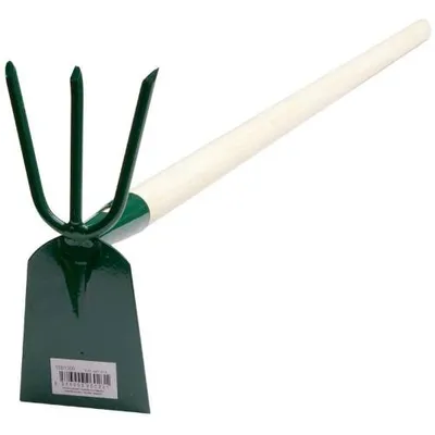 Obrázek produktu pro Plochý smeták 3 zuby, s násadou 100 cm, FED