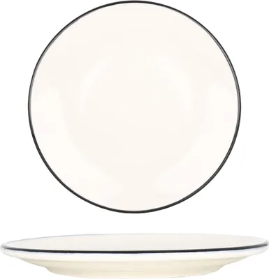 Zdjęcie produktu dla Talerz obiadowy Bonna – Linea Black – porcelana – 27 cm