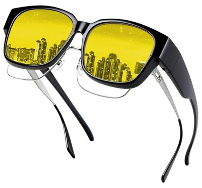 Produktbild von Polarisierende Nachtbrille für Fahrer, Geeignet für Brillenträger
