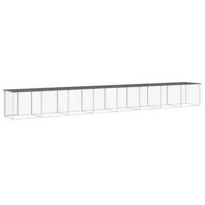 Produktbild von vidaXL Hühnerkäfig mit Dach Anthrazit 803x98x90 cm Verzinkter Stahl