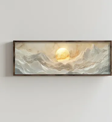 Produktbild von Wallity, AI100, Dekoratives gerahmtes MDF-Gemälde, Mehrfarbig, 100 % MDF, 40 x 120 x 3,5 cm