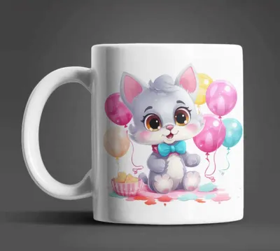 Produktbild von Süße Katze Kätzchen Kinder Teetasse Tasse Geschenkidee – Kitty-03
