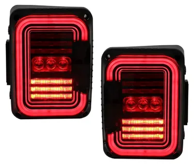 Imagen del producto de Luces traseras LED completas para JEEP Wrangler JK 2007-2017, color humo.