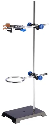 Produktbild von Labor Tripod Set mit Klemme und Retortenring