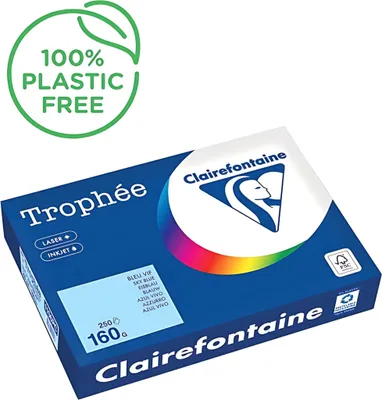 Immagine prodotto di Clairefontaine 1106PC Clairefontaine Multifunktionspapier Trophée, A4, eisblau