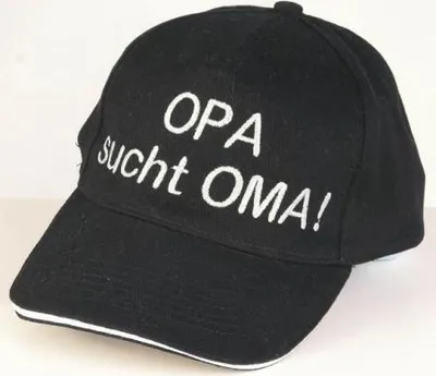 Produktbild von Baseballcap mit Einstickung - Opa sucht Oma - 68567 schwarz