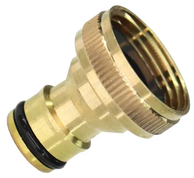 Immagine prodotto di Schläfer 681102 | Raccordo Portagomma Universale G 3/4" Ø 30mm per Rubinetto da Giardino, Connettore Tubo Acqua, Portagomma Innesto Rapido in Ottone Lucido