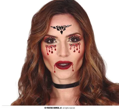 Obrázek produktu pro Strašidelný Halloween 2026 upír nalepovací kamínky