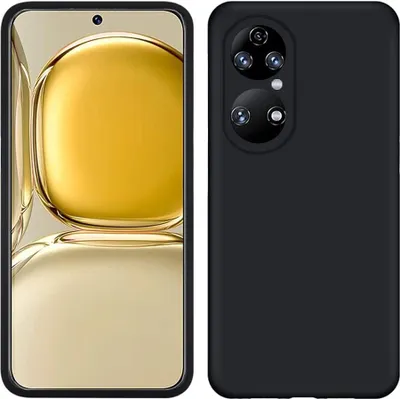 Produktbild von Huawei P50 Hülle, Flüssig Silikon Weich Gummi Schutzhülle für Huawei P50 Black