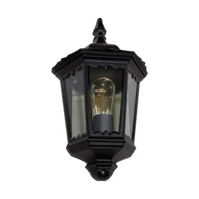 Produktbild von Lindby Außenwandleuchte Lieva, Höhe 44 cm, schwarz, Glas