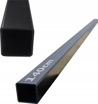 Immagine prodotto di Profilo in acciaio - 140 cm - 25x25 mm - Nero - Verniciato a polvere - Ringhiera per scale - Riempimento per balaustre
