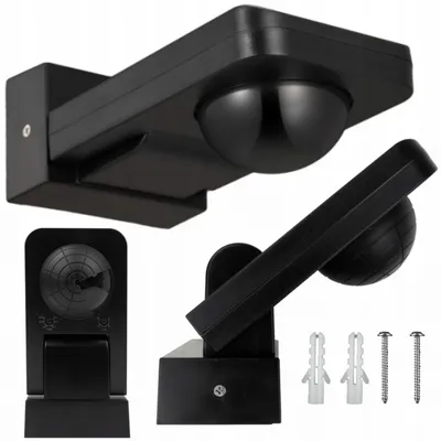 Produktbild von Bewegungsmelder PIR, wasserdicht, IP65, schwarz, max. 1000W