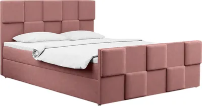 Produktbild von Kaiser Möbel Boxspringbett 120x200 cm mit bettkasten matratze und topper ZEPHYR Rosa