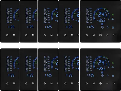Obrázek produktu pro 10X Smart Thermostat 3A pokojový termostat Vodní topení Podlahové topení, dotykový LCD displej, programovatelné podlahové topení, 2 režimy