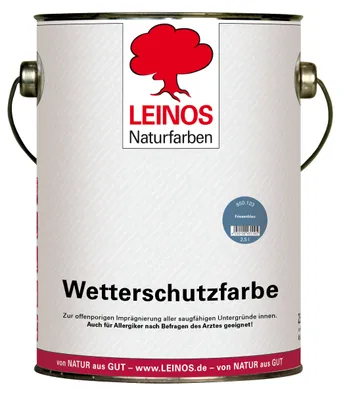 Produktbild von LEINOS Wetterschutzfarbe 2,5 l | Friesenblau Holzlasur für Holzfassaden Fenster Gartenhäuser| wetterbeständige Deckfarbe für effektive Versiegelung und langanhaltenden Schutz auf Ölbasis im Außenbereich