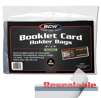 Obrázek produktu pro Sáčky BCW Booklet Card Holder Resealable (100 ks)