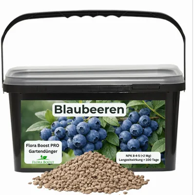 Produktbild von Flora Boost PRO Heidelbeerdünger, Langzeitdünger NPK 8-4-5, 5 kg
