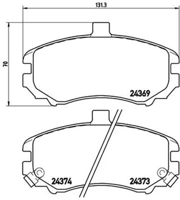 Produktbild von Brembo Bremsbelagsatz, Scheibenbremse Vorderachse P 30 029