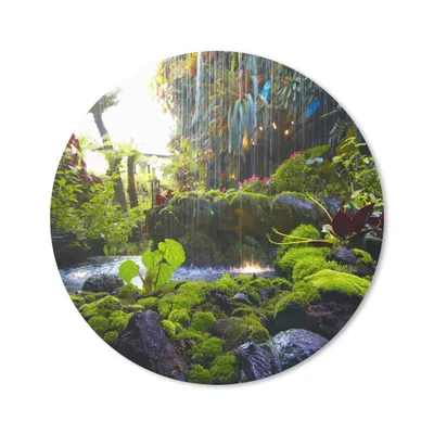 Produktbild von MuchoWow® Mauspad Mousepad Tropischer Wasserfall 20x20 cm - Mousepads - Maus Mat - Pad - Mausunterlage - Schreibtischmatte