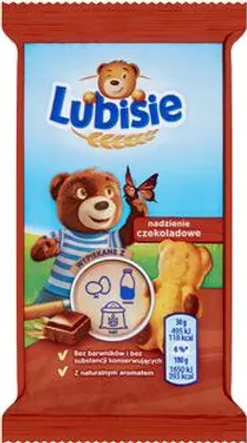 Zdjęcie produktu dla Lubisie Ciastka z nadzieniem czekoladowym