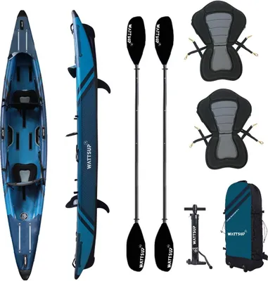 Produktbild von WattSUP TORPEDO 2 Personen Kajak SET aufblasbar DropStich Kanu Boot Kayak Paddel