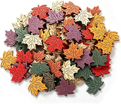 Productafbeelding van Mini-herfstbladeren - Set van 100 - Esdoorn - Herfstdecoratie - Strooidecoratie - Herfst - Doe-het-zelf handwerk