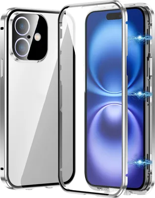 Obrázek produktu pro Pro Apple iPhone 16 Mobile Phone Case 360 Magnetic Glass Bumper Metal Case Case Cover