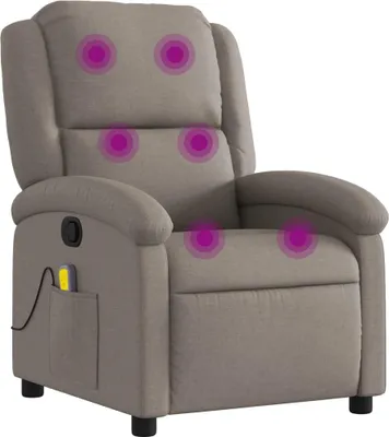 Produktbild von vidaXL Massagesessel Taupe Stoff