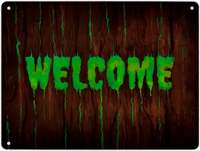 Produktbild von Metallschild XL mit Spruch: Welcome Schild Blechschild Aluminiumschild