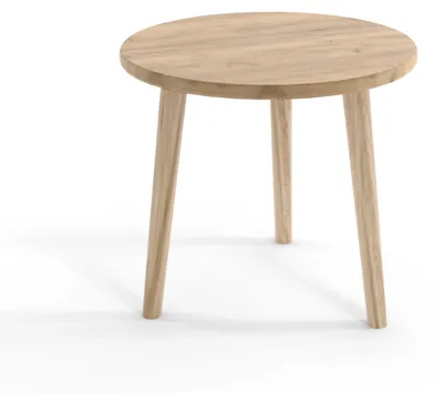 Produktbild von Runder Couchtisch NILSA - Eichenholz, Gold/Braun