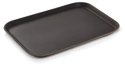Produktbild von 12x Tablett Gastro schwarz eckig 46 x 35,5 cm rutschhemmend PP