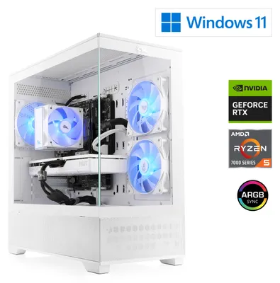 Produktbild von Gaming PC M13570H / AMD Ryzen 5 7400, 6x 3300 MHz / NVIDIA RTX5060 / 16 GB DDR5 RAM / M.2 SSD 1000 GB - Windows 11 Home