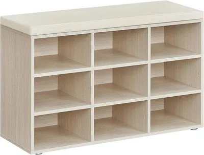 Productafbeelding van Famanu Schoenenbank – Beige zitbank met opbergruimte – 30,3 cm x 78,5 cm x 48 cm