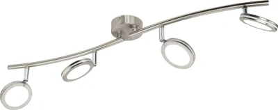 Produktbild von EGLO LED Deckenlampe Karystos, Deckenstrahler, Stahl in nickel-matt, chrom, Kunststoff in weiss warmweiß