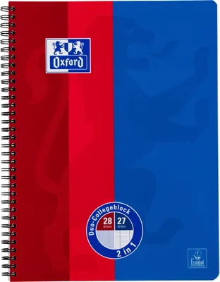 Produktbild von Oxford Schul-Collegeblock DUO Klassik A4+ 80 Blatt