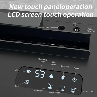 Obrázok produktu pre Elektrický krb – atmosféra krbu – otvorený krb – elektrický ohrievač – samostatne stojaci krb – 3D efekt plameňa