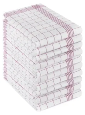 Produktbild von Triolino Geschirrtücher 10er Pack 50x70 Küchentücher Baumwolle kochfest 95°C, Grösse:50 cm x 70 cm, Farbe:Rot