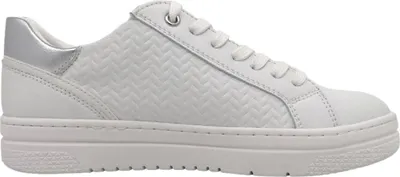 Image de Marco Tozzi : Chaussures de sport pour femmes, modèle à lacets, couleur blanche, style décontracté