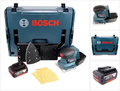 Immagine prodotto di Bosch GSS 18V-10 levigatrice orbitale a batteria 18V + 1x batteria ricaricabile 5.0Ah + L-Boxx - senza caricabatterie